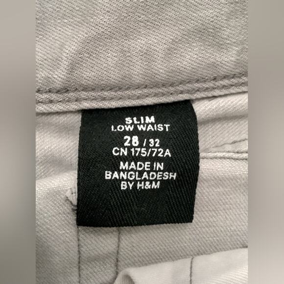 H&M &Cotton Distressed Slim Low Waist Jeans, 28/32 - Picture 12 of 13